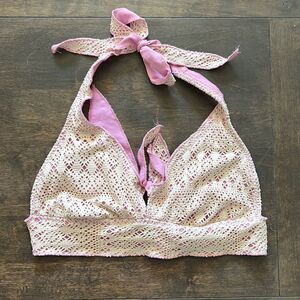Becca crochet bikini halter swim top Medium